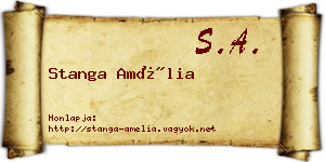Stanga Amélia névjegykártya